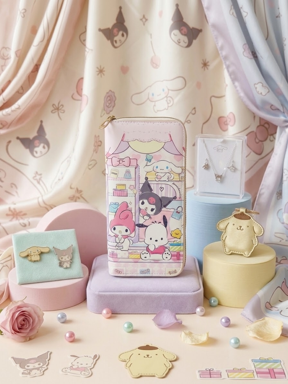 Sanrio Charracter Zippered Wallet